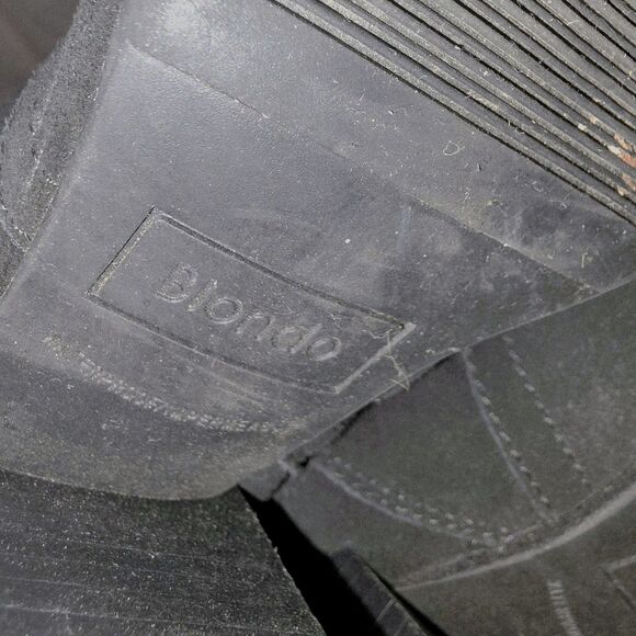 BLONDO TESSA Sz 8 Black Suede Waterproof Side Zipper Block Heel Chic Tall Boots - Picture 8 of 11